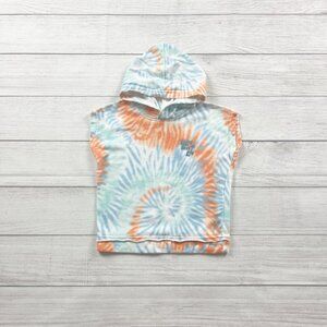 Gacanimals Tie Dye Hooded Tank Top Sleeveless Hoodie “Living My Best Life” 3T